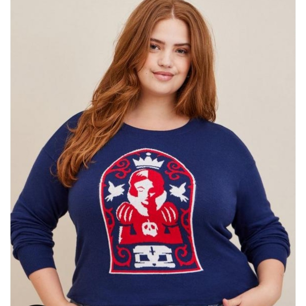 NEW*** Disney Snow White Chiffon Bow Pullover Size 2 Torrid